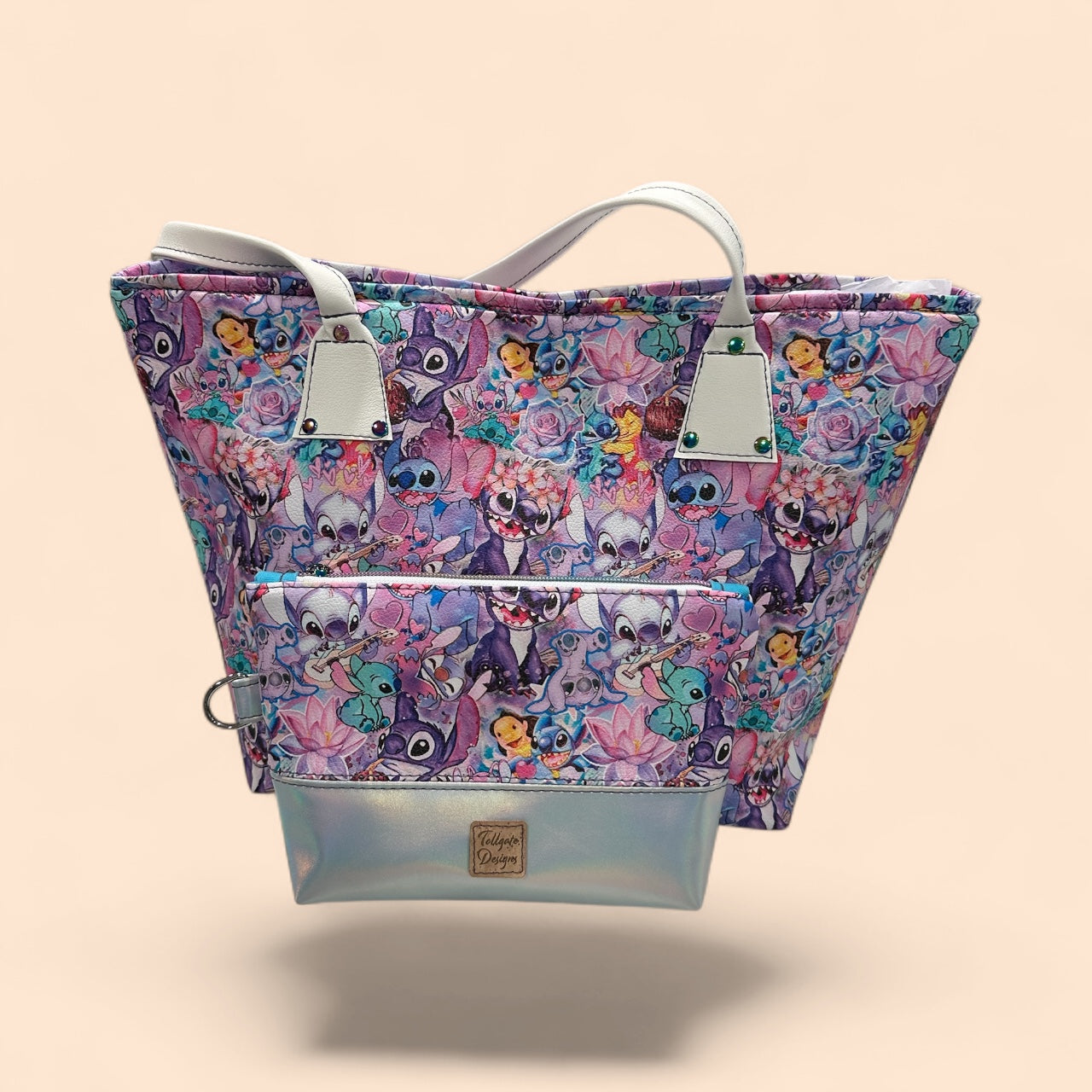 this is an example of a customer designed Burcham Tote and a zipper pouch 